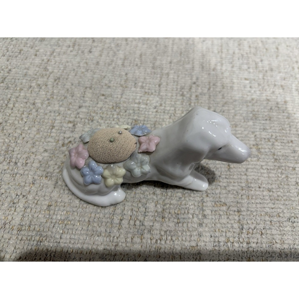 Ardalt Bone China Dog Pin Cushion Vintage - Picture 1 of 4